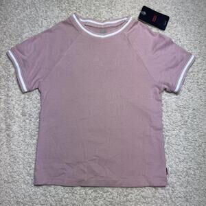 Levi's Shrunken Ringer T-Shirt Mauve Pink Cotton SMALL NWT
